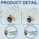 Christmas,Married ,Gift For Couples,Happy - Our Love Was Meant To Be - Personalized Heart Shaped Glass Ornament