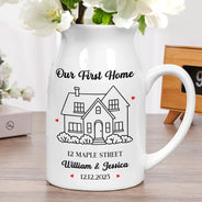 Gift For Couples,Family,Gift For Yourself - Our New Home Housewarming Gifts - Personalized Ceramic Flower Vase