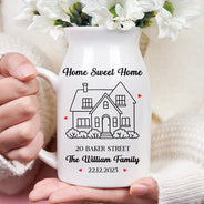 Gift For Couples,Family,Gift For Yourself - Our New Home Housewarming Gifts - Personalized Ceramic Flower Vase