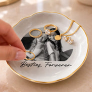 Christmas,Custom Photo,Gift For Cousin,Gift For Sibling,Gift For Sister,Humorous,Upload Full Photo - Gift For Sister - Personalized Custom Photo Vintage Ring Dish