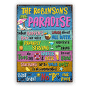 Paradise Whatever Happens - Swimming Pool Decorating Idea - Personalized Custom Classic Metal Signs