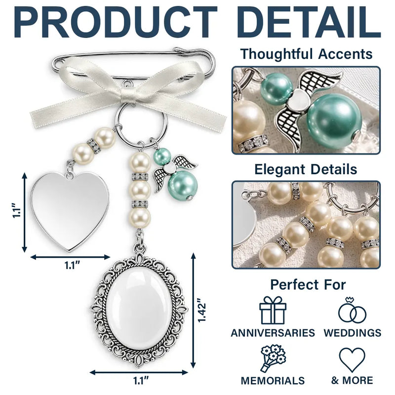 Sentimental,Custom Photo,Family,Wedding,Upload Full Photo - Custom Photo You Are Always In My Heart - Personalized Photo Bouquet Charm