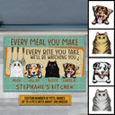 Pet Lovers We'll Be Watching You Custom Doormat, Dog, Cat, Funny Kitchen Decor, Gift For Pet Lovers