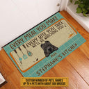 Pet Lovers We'll Be Watching You Custom Doormat, Dog, Cat, Funny Kitchen Decor, Gift For Pet Lovers
