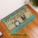 Pet Lovers We'll Be Watching You Custom Doormat, Dog, Cat, Funny Kitchen Decor, Gift For Pet Lovers