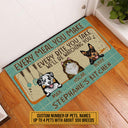 Pet Lovers We'll Be Watching You Custom Doormat, Dog, Cat, Funny Kitchen Decor, Gift For Pet Lovers