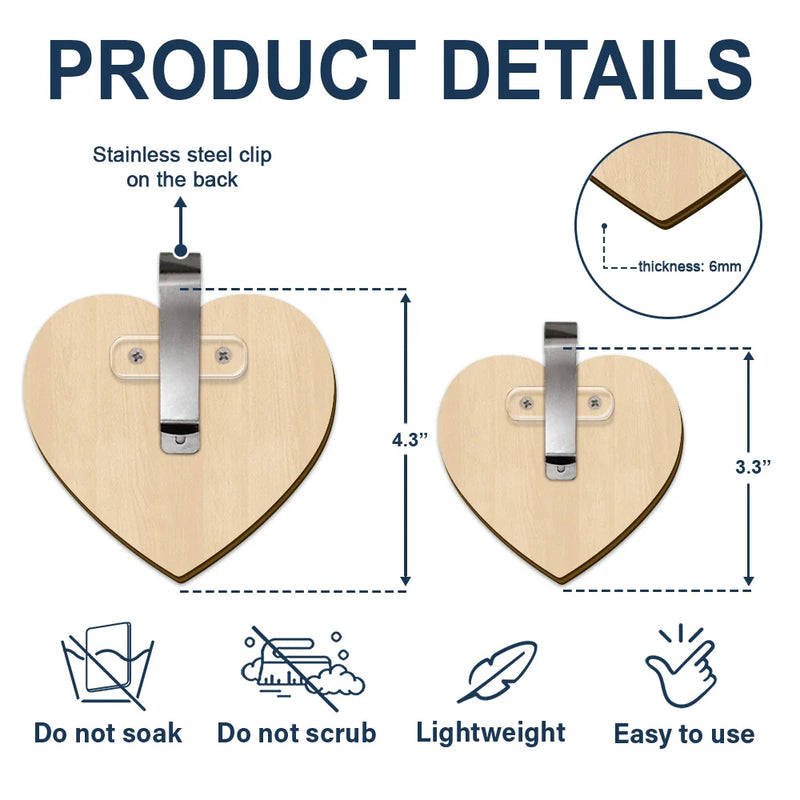 Clip de pare-soleil de voiture personnalisé avec photo « Conduisez en toute sécurité » « Je t'aime » en forme de cœur