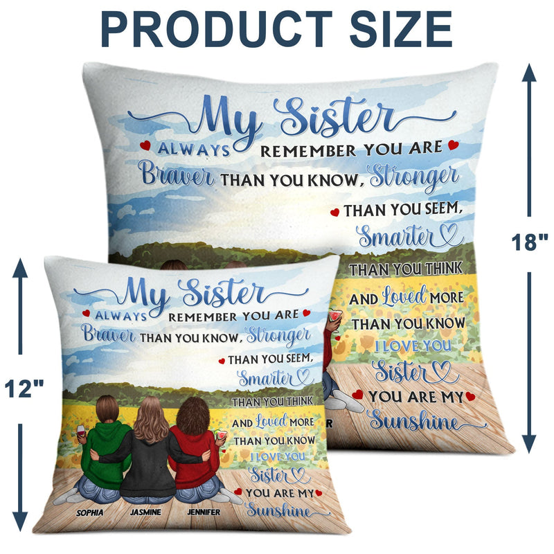 Forever You Are My Sister - Gift For Sisters - Personalized Custom Pillow