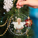 Custom Photo Your Wings Were Ready - Christmas Sympathy Gift, Remembrance Gift, Family Memorial Gift - Personalized Circle Acrylic Ornament