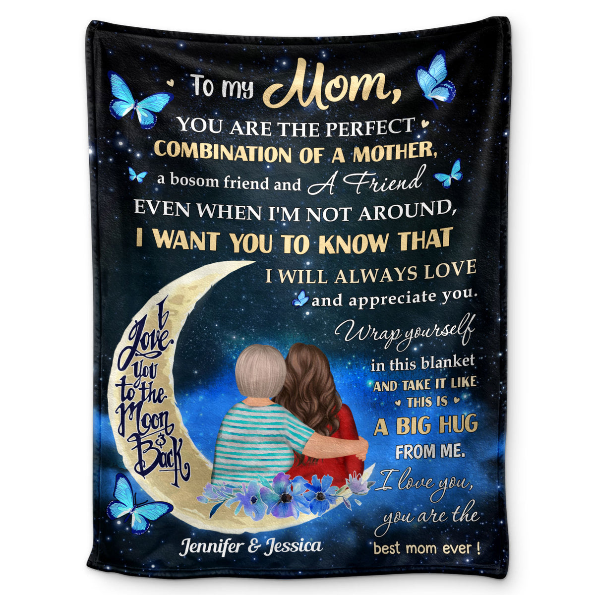 Personalized Best Mom Ever Fleece Blanket