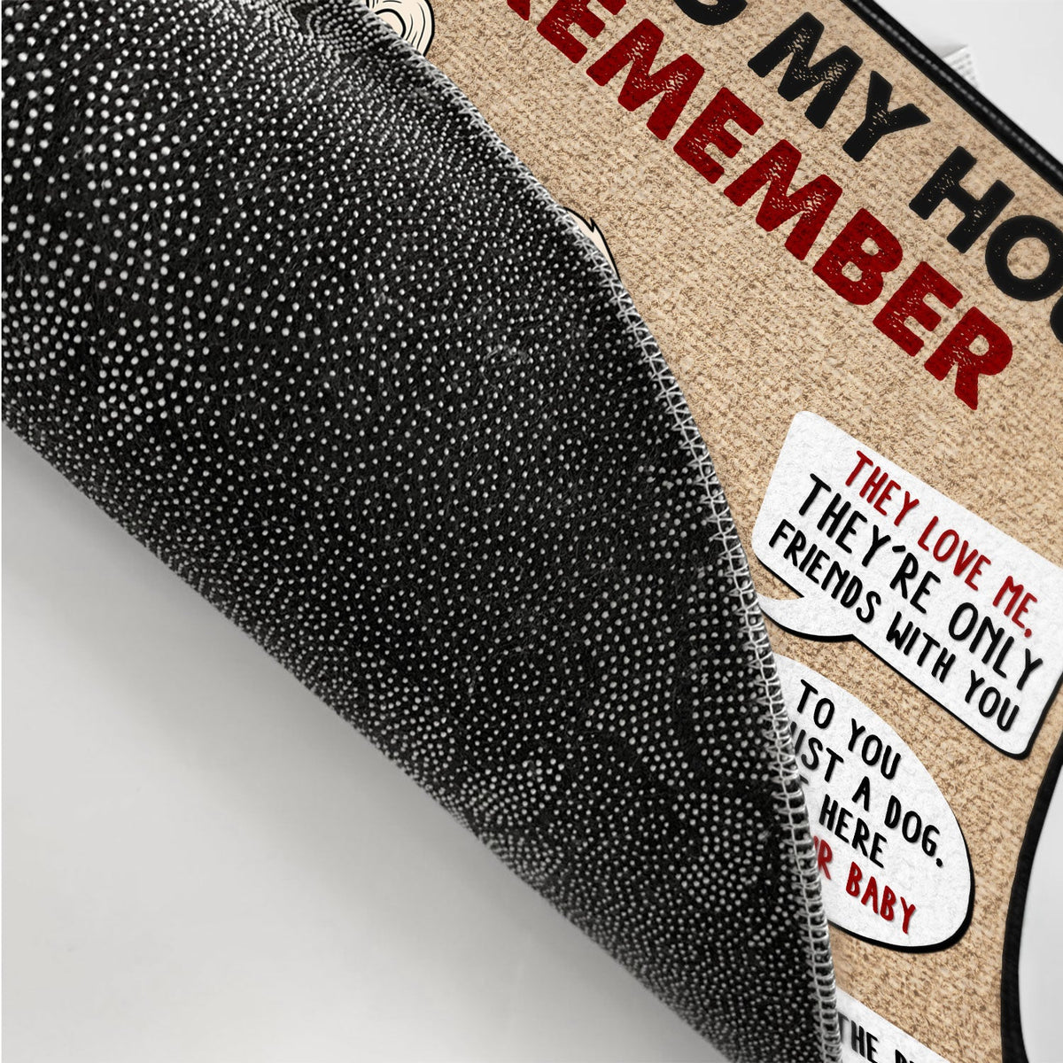 Cartoon Dogs Walking When Visiting Our House Please Remember - Gift For Dog Lovers - Personalized Doormat