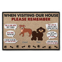 Cartoon Dogs Walking When Visiting Our House Please Remember - Gift For Dog Lovers - Personalized Doormat
