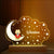Baby Night Light With Moon & Stars - Gift For Kids - Personalized 3D Led Light Wooden Base