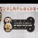 Custom Photo No Need To Knock - Gift For Pet Lovers - Personalized Custom Shaped Doormat