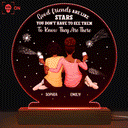 Good Friends Like Stars - Gift For Besties, BFF Best Friends, Sisters - Personalized 3D Led Light Wooden Base