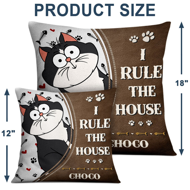 We Rule The House - Home Decor Gift For Pet Lovers, Dog Lovers, Cat Lovers - Personalized Pillow