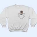 Custom Photo Dog Cat Pocket - Gift For Pet Lovers - Personalized T Shirt