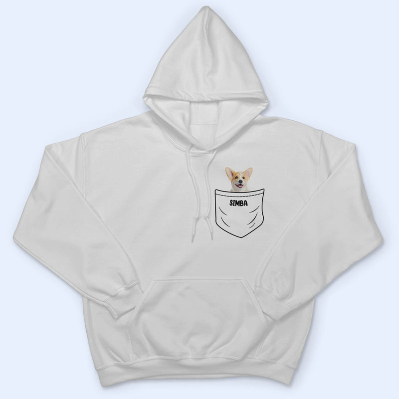 Custom Photo Dog Cat Pocket - Gift For Pet Lovers - Personalized T Shirt