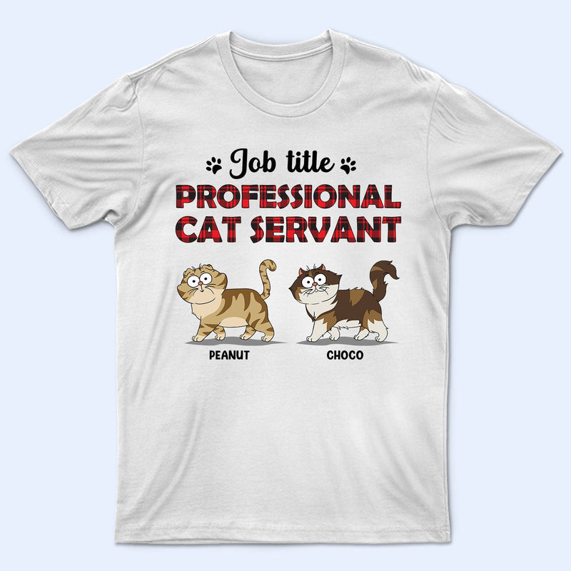 Professional Cat Servant Cartoon Cats Walking - Gift For Cat Lovers - Personalized T Shirt