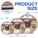 Custom Photo All Visitors Must Be Approved By Dogs Cats - Gift For Pet Lovers - Personalized Wood Circle Sign