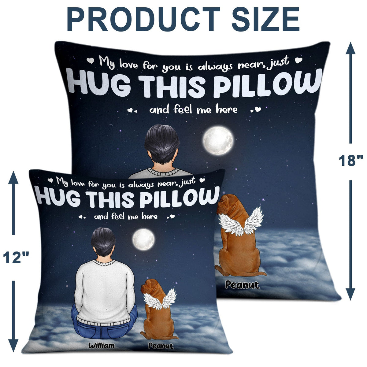 When You Miss Me Have No Fear - Sympathy Gift, Memorial Gift For Pet Lovers, Dog Lovers, Cat Lovers - Personalized Pillow