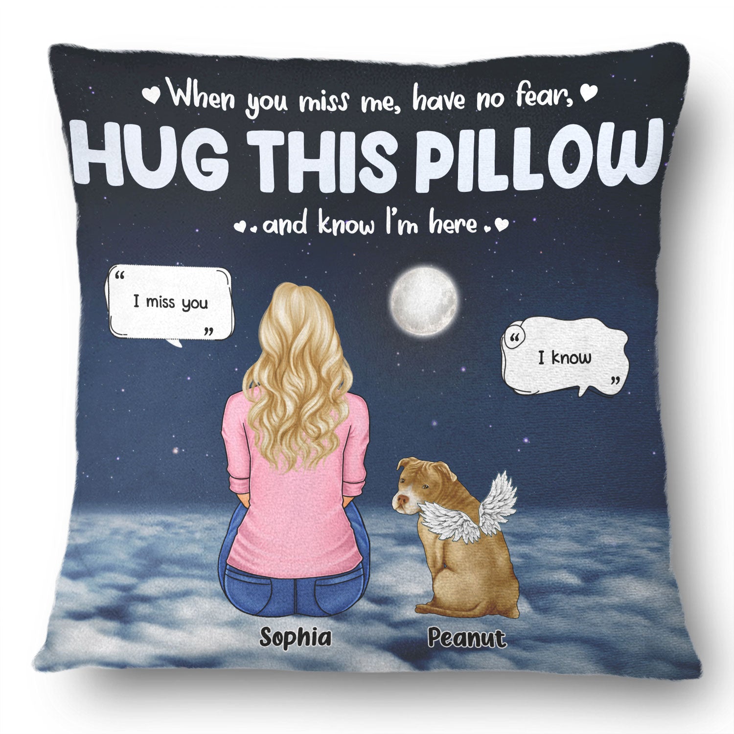 When You Miss Me Have No Fear - Sympathy Gift, Memorial Gift For Pet Lovers, Dog Lovers, Cat Lovers - Personalized Pillow