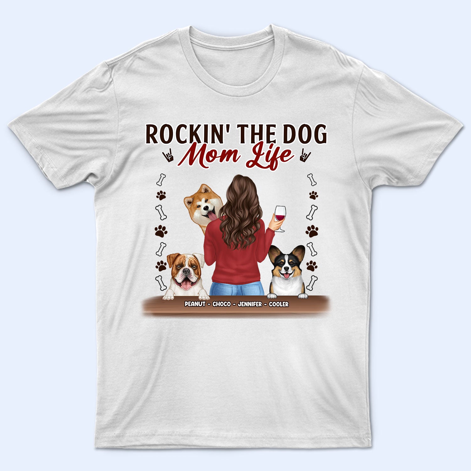 Rockin' The Dog Mom Dog Dad Life - Gift For Dog Lovers - Personalized T Shirt