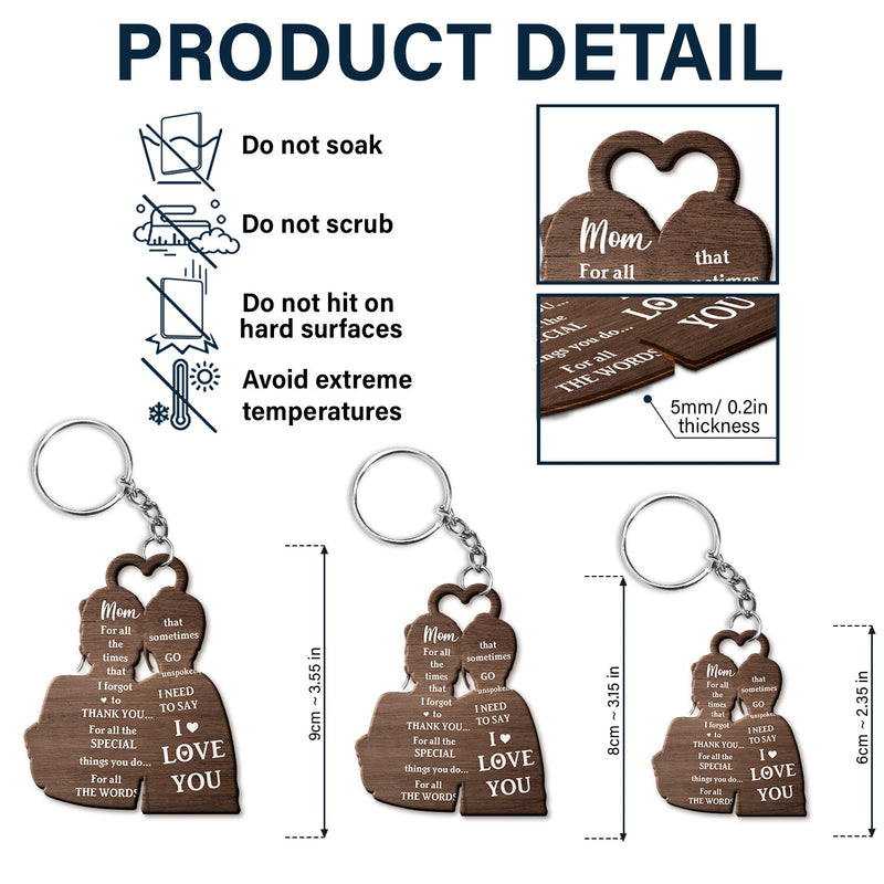 I Need To Say I Love You - Loving, Birthday Gift For Mom, Mother, Grandma, Grandmother - Personalized Cutout Wooden Keychain 2 Sides