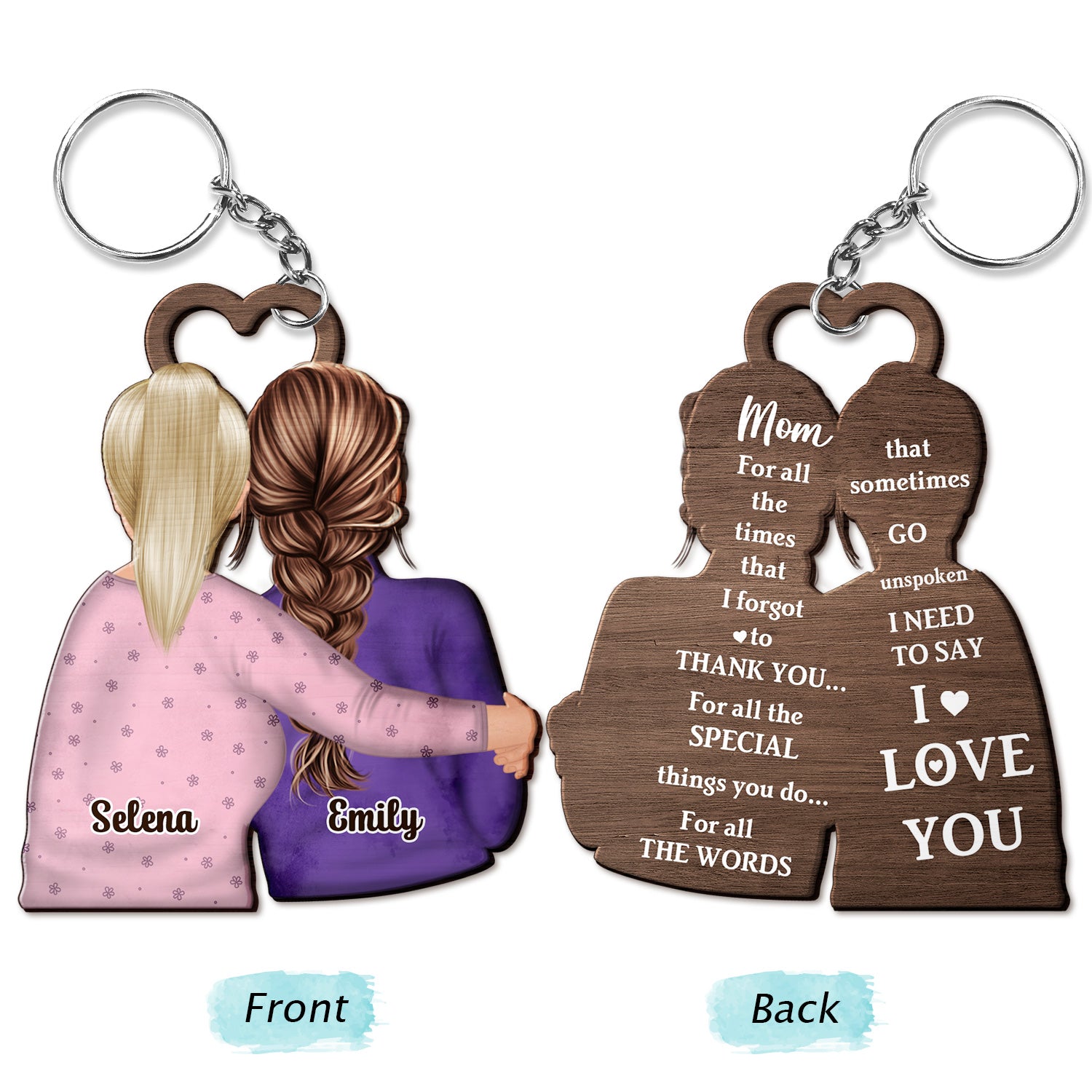 VaultAndTerra Boy Mom/ Girl Mom Keychain | Mama, Madre, Wood