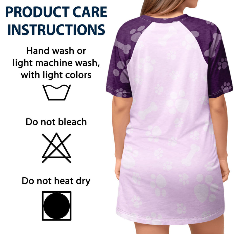 Just Want To Stay In Bed With My Cats - Gift For Cat Moms, Cat Lovers - Personalized Women's Sleep Tee