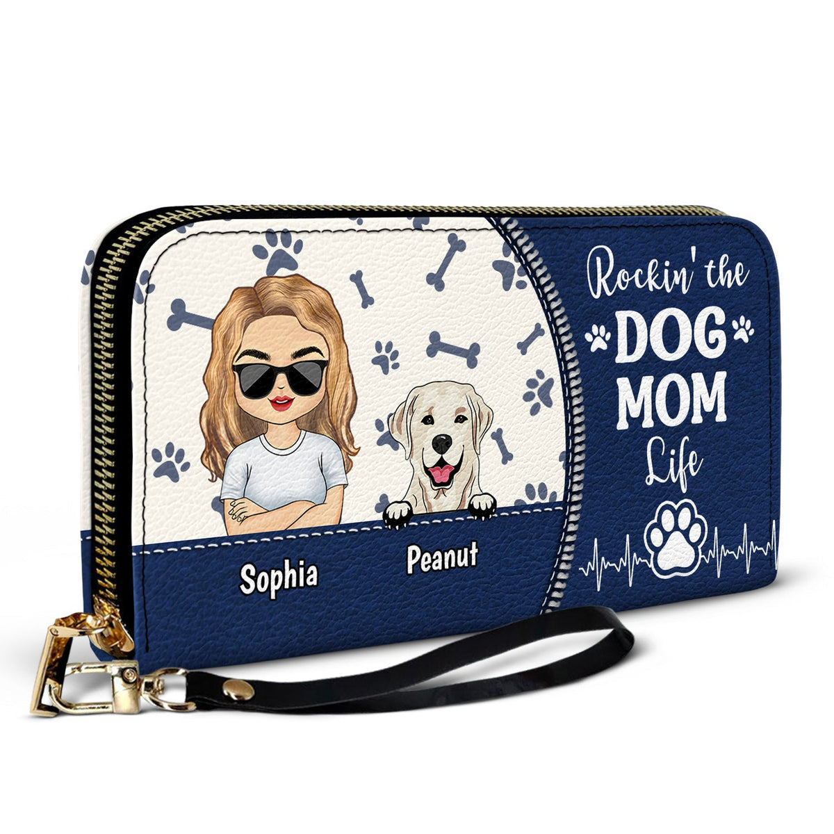 Best Dog Mom Ever - Birthday, Loving Gift For Dog Lovers - Personalized Leather Long Wallet