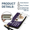 Meilleure maman de chien de tous les temps - Cadeau d'anniversaire et d'amour pour les amoureux des chiens - Portefeuille long en cuir personnalisé