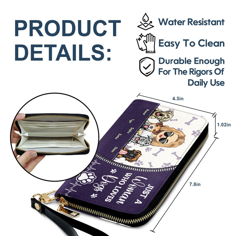 Meilleure maman de chien de tous les temps - Cadeau d'anniversaire et d'amour pour les amoureux des chiens - Portefeuille long en cuir personnalisé