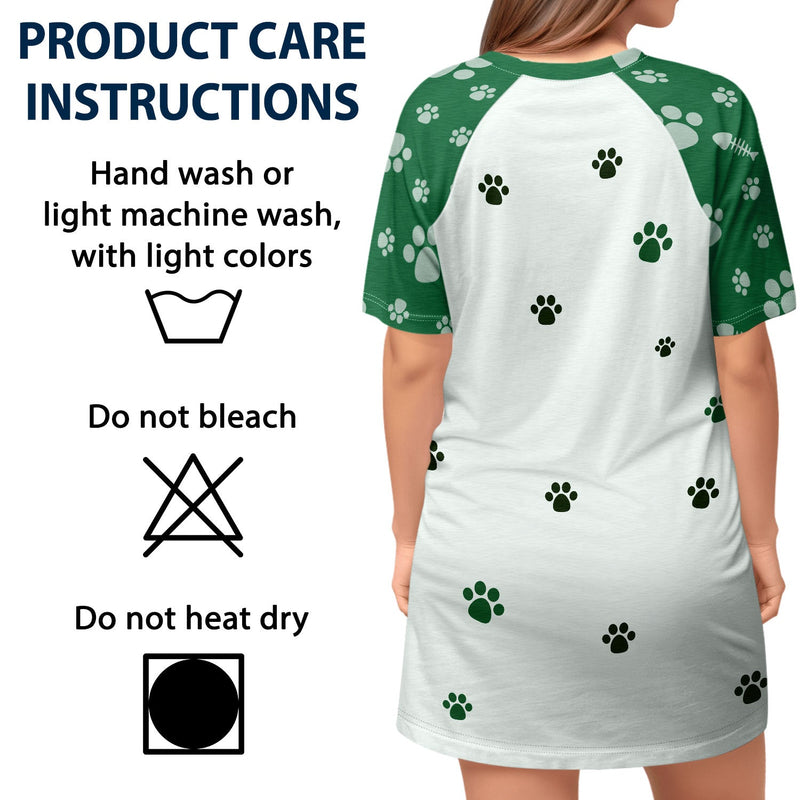 Maman chat - Cadeau d'anniversaire pour les amoureux des chats - T-shirt de nuit personnalisé pour femme