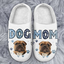 Custom Photo Dog Mom Dog Dad Cat Mom Cat Dad - Gift For Pet Lovers - Personalized Fluffy Slippers