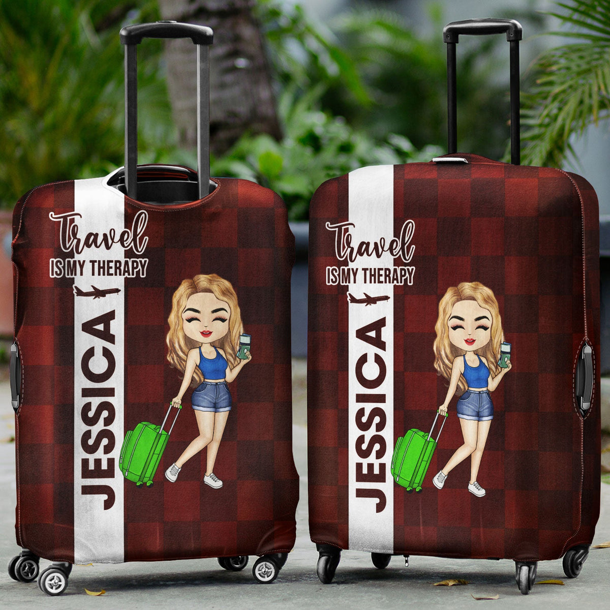 Collectionnez des moments, pas des objets - Cadeau pour les amoureux du voyage, les voyageurs, lui, elle - Housse de bagage personnalisée