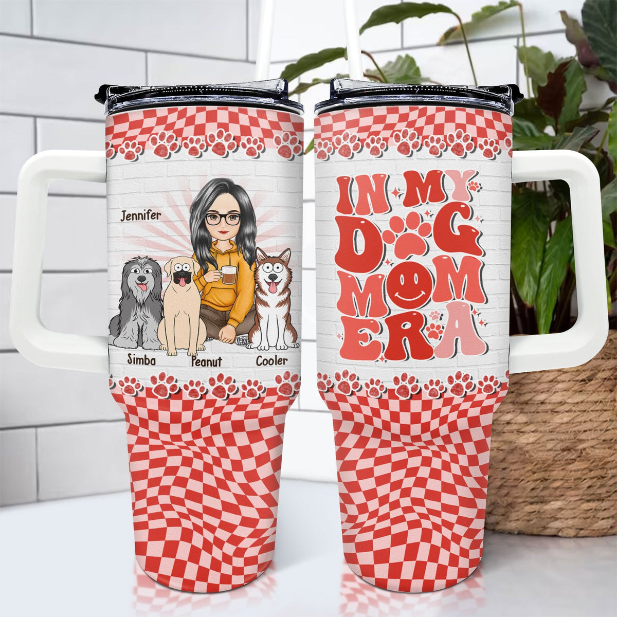 In My Dog Mom Era - Birthday, Loving Gift For Dog Lovers - Personalized 40oz Tumbler With Straw