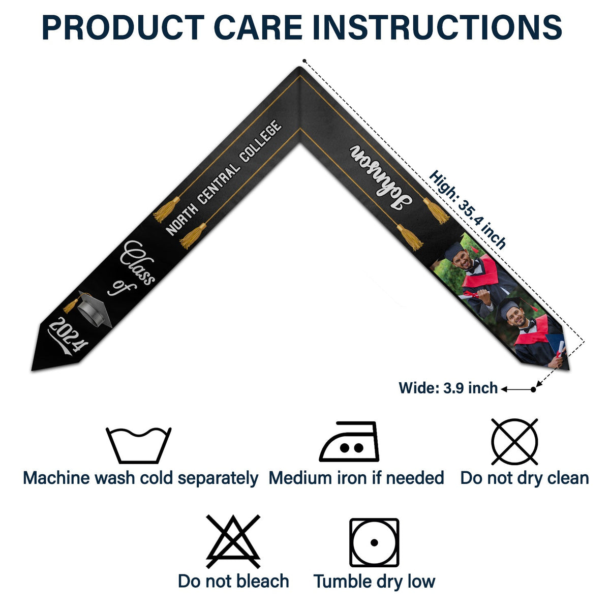 Custom Photo Class Of - Graduation Gift - Personalized Stoles