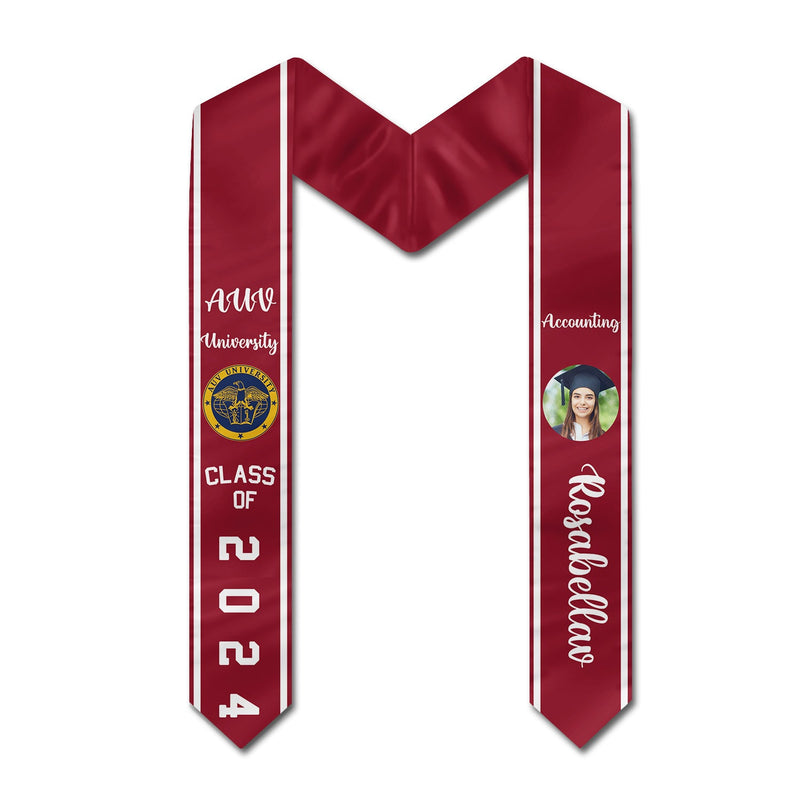 Custom Photo Congrats Graduation - Graduation Gift - Personalized Stoles