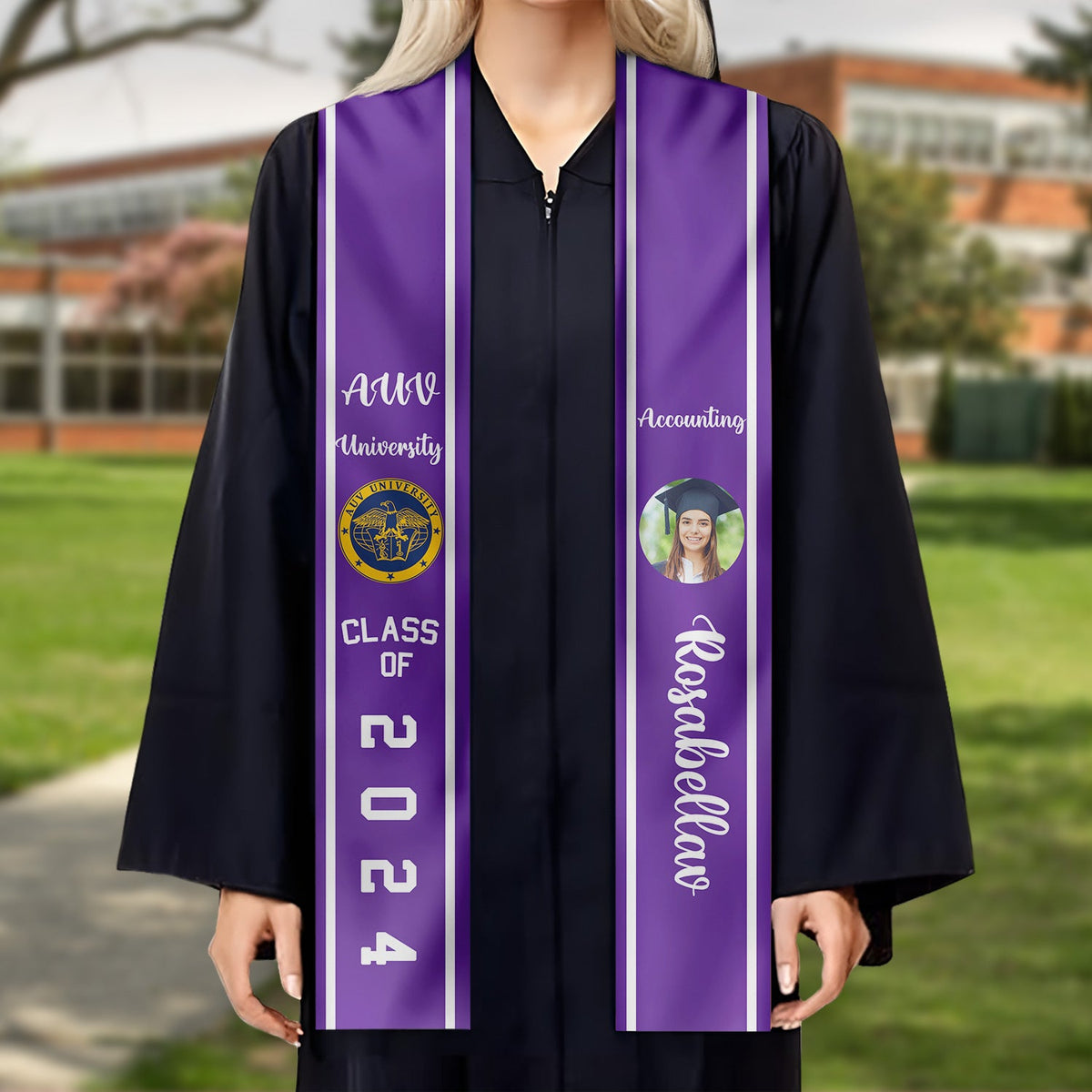 Custom Photo Congrats Graduation - Graduation Gift - Personalized Stoles