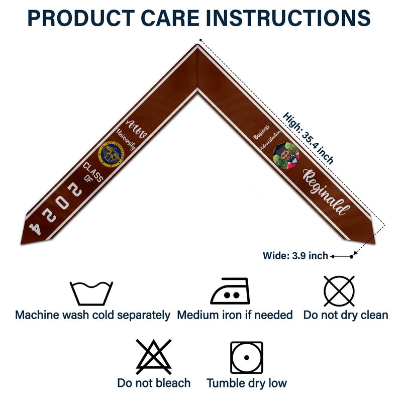 Custom Photo Congrats Graduation - Graduation Gift - Personalized Stoles