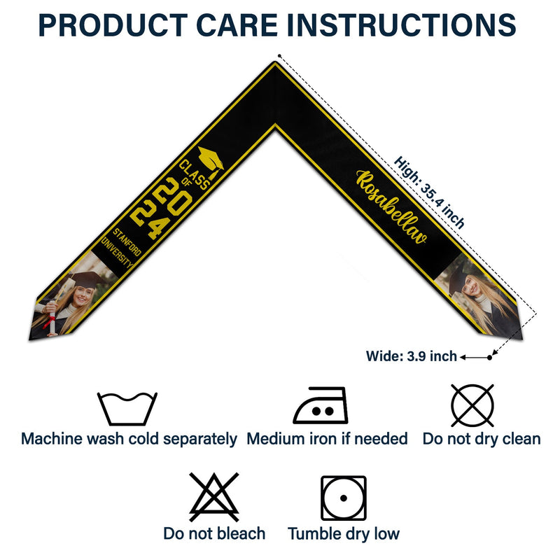 Custom Photo Graduation Class Of - Graduation Gift, Gift For Friends - Personalized Stoles