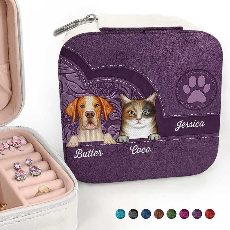 Motifs de chiens et de chats mignons - Cadeau d'anniversaire ou d'amour pour les amoureux des animaux, les mamans de chiens et de chats - Coffret à bijoux personnalisé