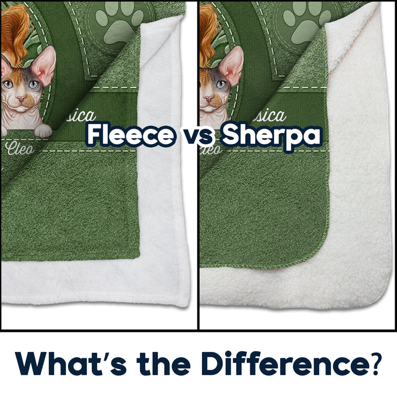 Cute Dogs And Cats Aesthetic Pattern - Birthday, Loving Gift For Pet Lovers, Dog Mom, Cat Mom - Personalized Fleece Blanket, Sherpa Blanket