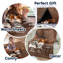Cute Dogs And Cats Aesthetic Pattern - Birthday, Loving Gift For Pet Lovers, Dog Mom, Cat Mom - Personalized Fleece Blanket, Sherpa Blanket
