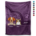 Cute Dogs And Cats Aesthetic Pattern - Birthday, Loving Gift For Pet Lovers, Dog Mom, Cat Mom - Personalized Fleece Blanket, Sherpa Blanket