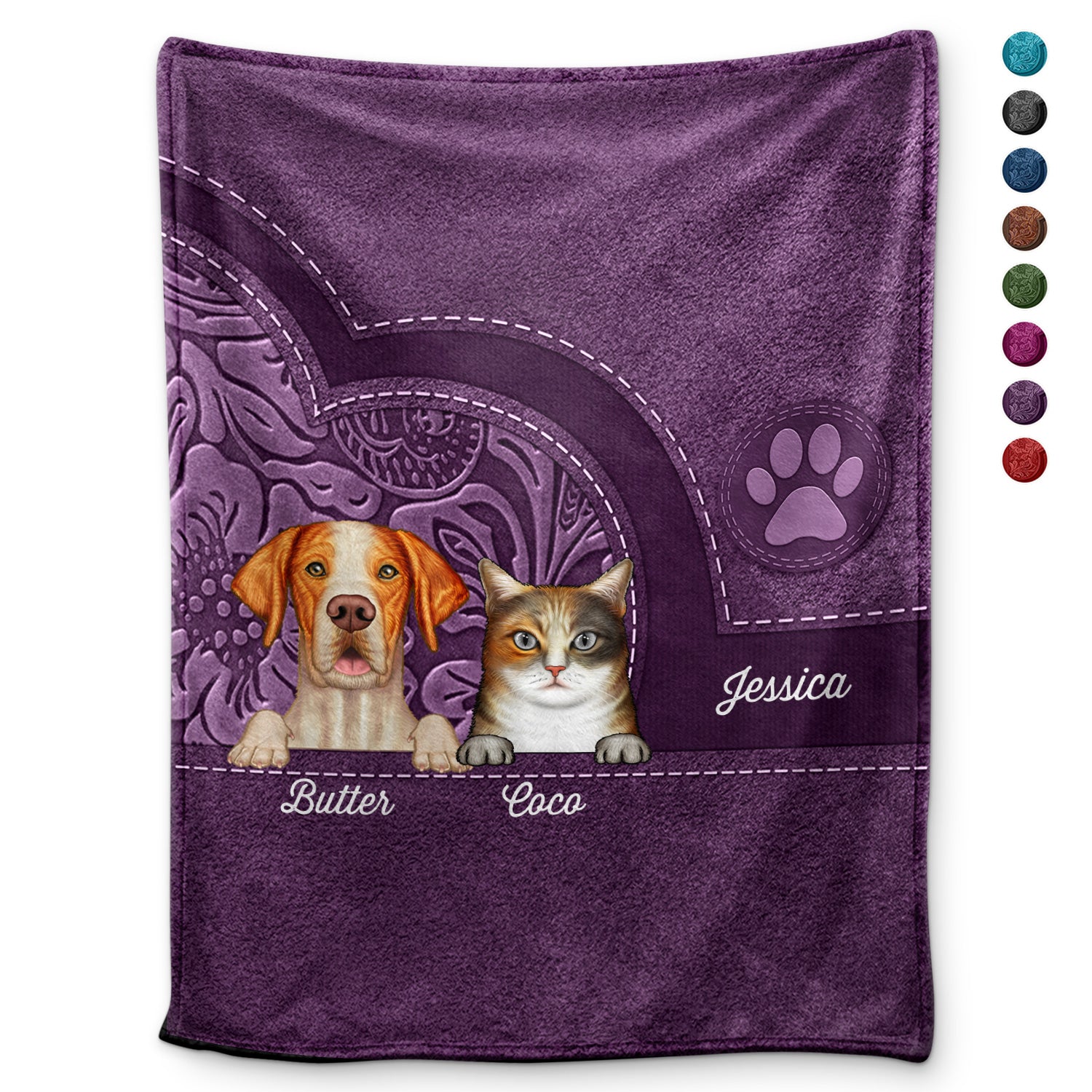 Cute Dogs And Cats Aesthetic Pattern - Birthday, Loving Gift For Pet Lovers, Dog Mom, Cat Mom - Personalized Fleece Blanket, Sherpa Blanket
