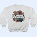 Floral Mama Nana Title - Birthday, Loving Gift For Mother, Mom, Grandma, Grandmother - Personalized T Shirt