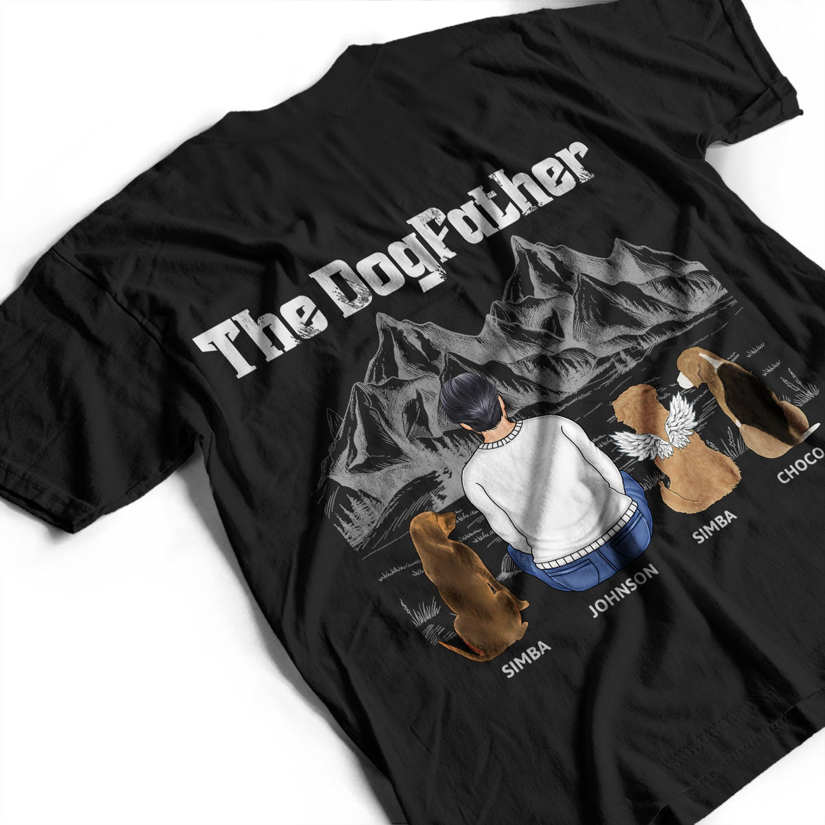 The Dog Father - Birthday, Loving Gift For Dog Dad, Dog Lovers - Personalized T Shirt