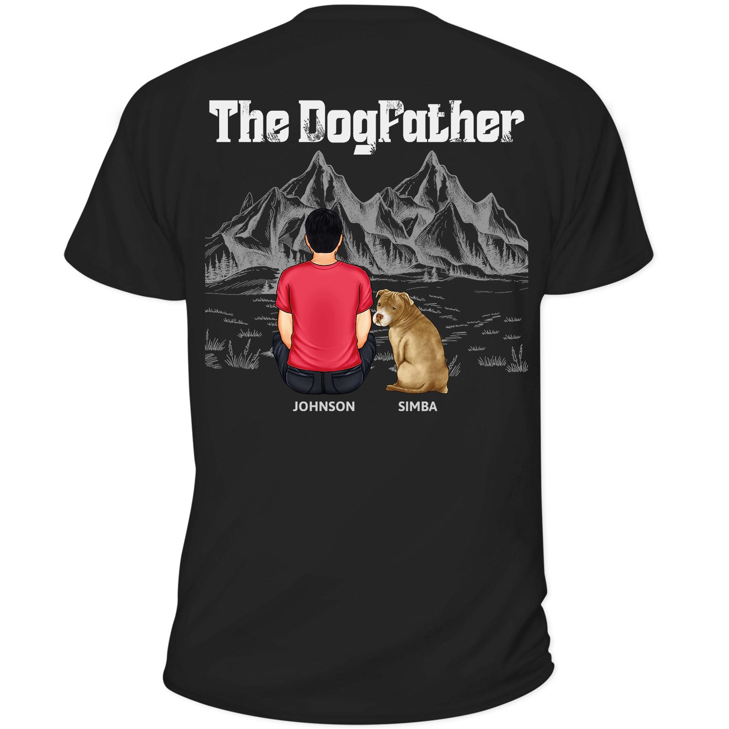 The Dog Father - Birthday, Loving Gift For Dog Dad, Dog Lovers - Personalized T Shirt